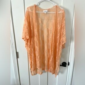 Andrew by Unit Lace kimono. 1x peach